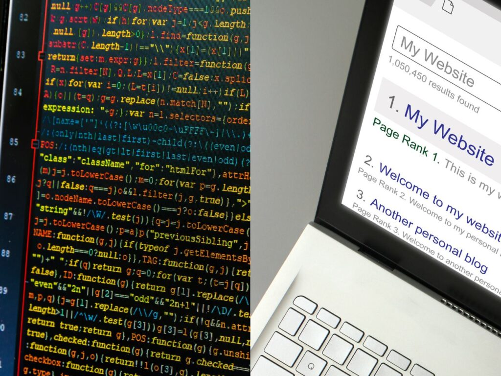 A code snippet icon next to a rich snippet result in Google search