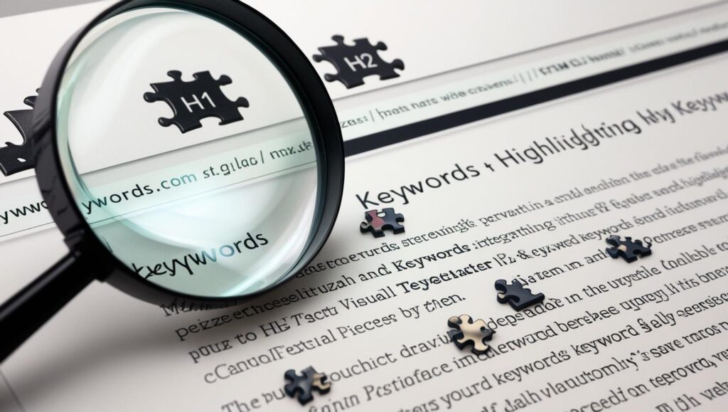 Magnifying glass doing keyword research