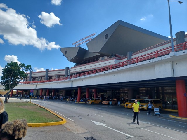 Outside of Havana airport