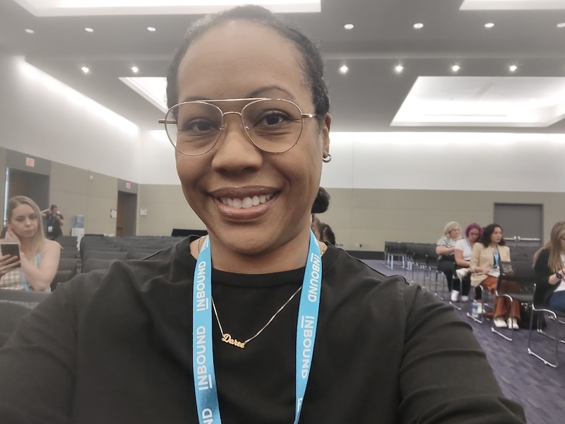 Selfie of Daree in an INBOUND conference session