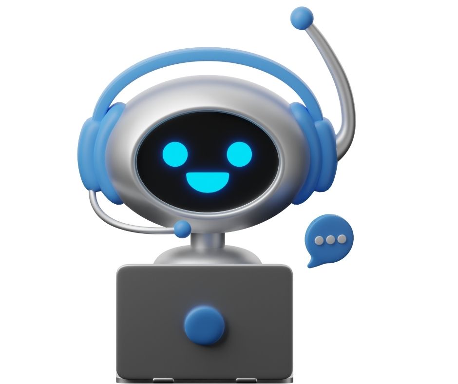 Illustration of a smiling chatbot