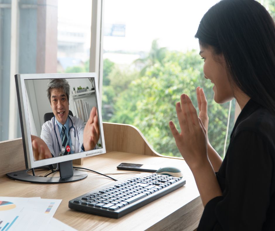 doctor and patient virtual appointment