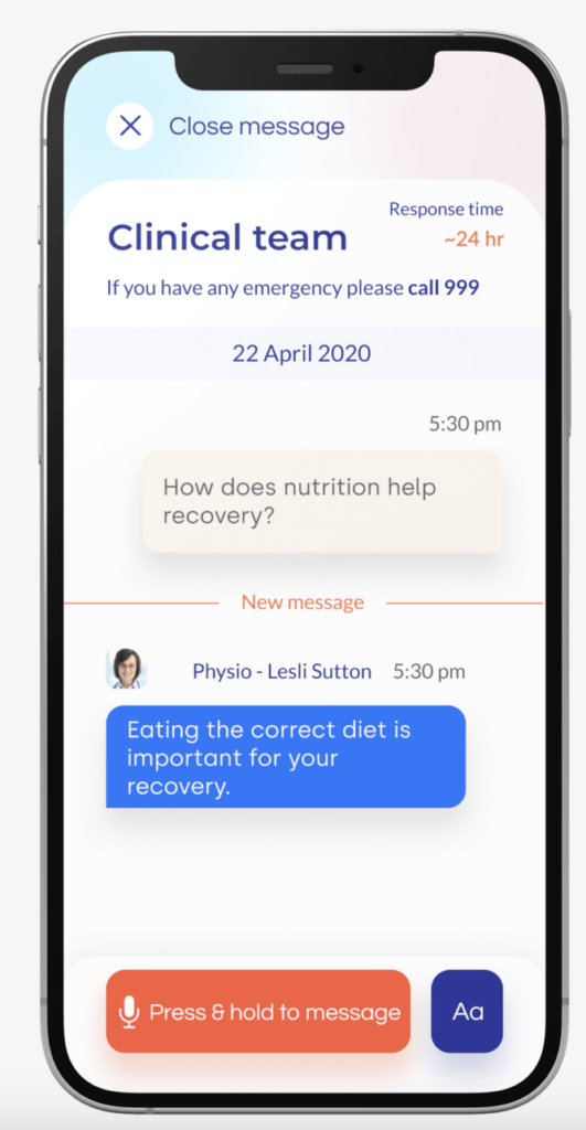 Post Op app conversation